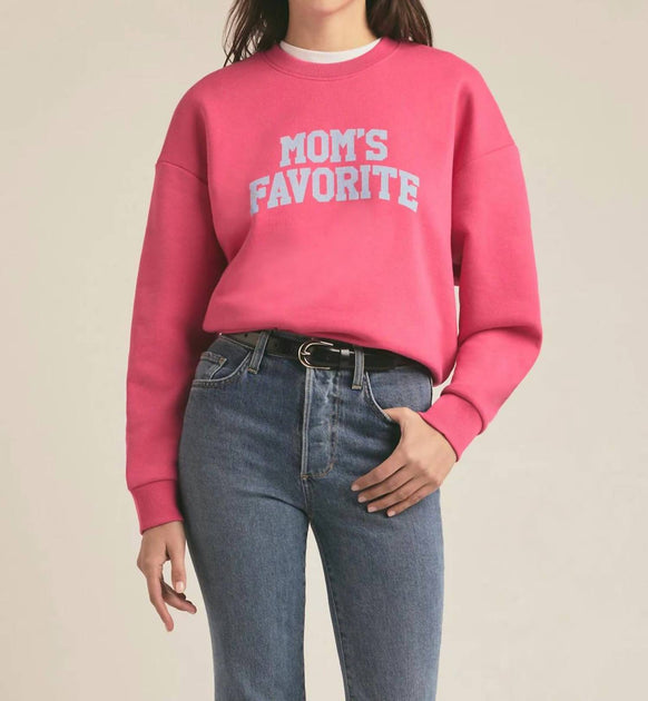 Favorite Daughter Mom's Favorite Sweatshirt Pink XSmall 3