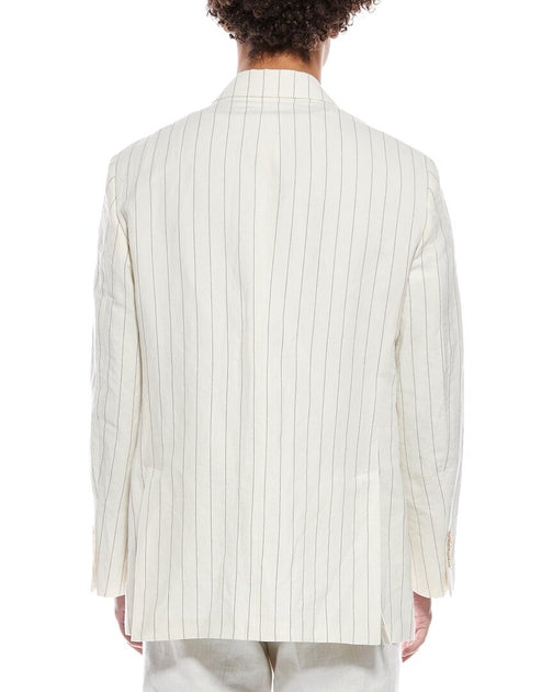Todd Snyder Wythe Pinstripe Linen-Blend Jacket White US 40 Regular 3