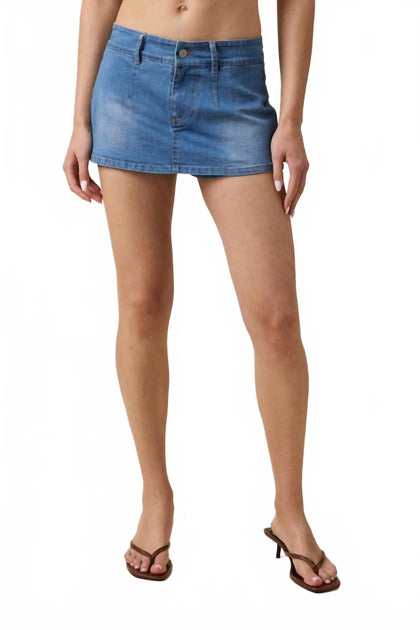 Sky to Moon Harpo Denim Skort Multi Medium 2