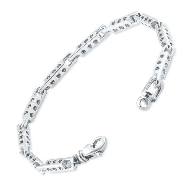 Pompeii3 Men's Link Bracelet Silver 8.75in 4