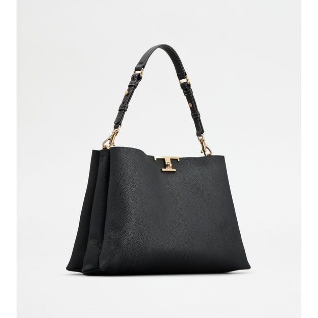 【TOD'S】MEDIUM T-TIMELESS SHOULDER BAG Woman BEIGE T Timeless Shoulder Bag in Leather Medium