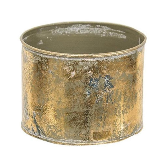 Hivvago Distressed Gold Round Bucket 3