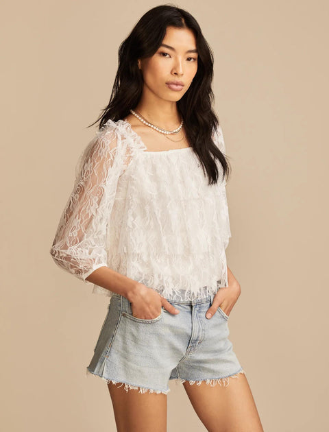 Lucky Brand Lace Off The Shoulder Top White Medium 4
