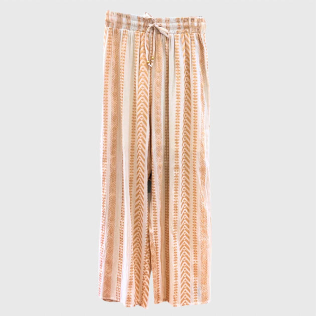 PAANI Wide Leg Pants Beige Medium 3