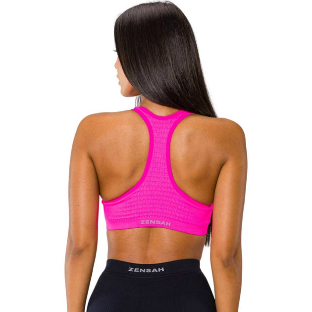 Zensah Seamless Running Bra Pink S/M 4