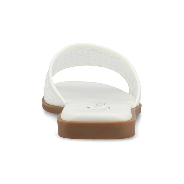 Journee Collection Breckley Flat Sandal White US 12 4
