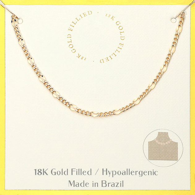 FASHNZFAB Figaro Chain Necklace Silver 2