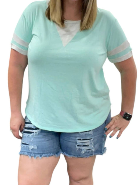 honeyme Short Sleeve Tee Blue 2X 2