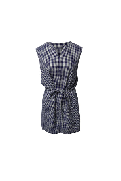 A.P.C. Gingham Mini Dress Grey Small 2