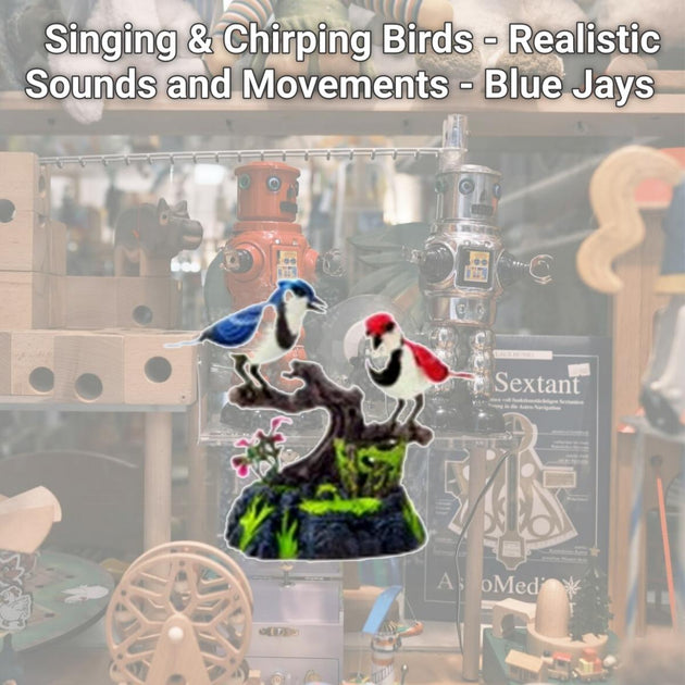 AZ Trading & Import Singing Chirping Bird Decoration Blue Jay 3