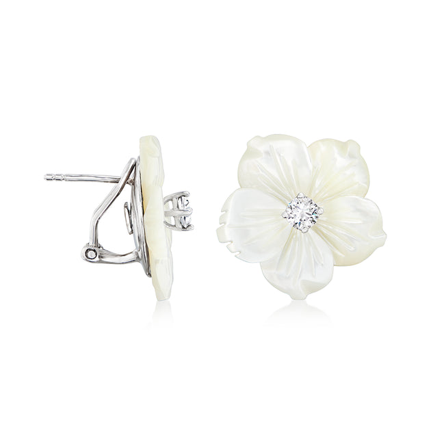 Ross-Simons Flower Earrings Silver 4