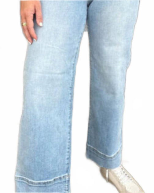 RISEN Lauren Mid Rise Cuff Jeans Blue 32 3