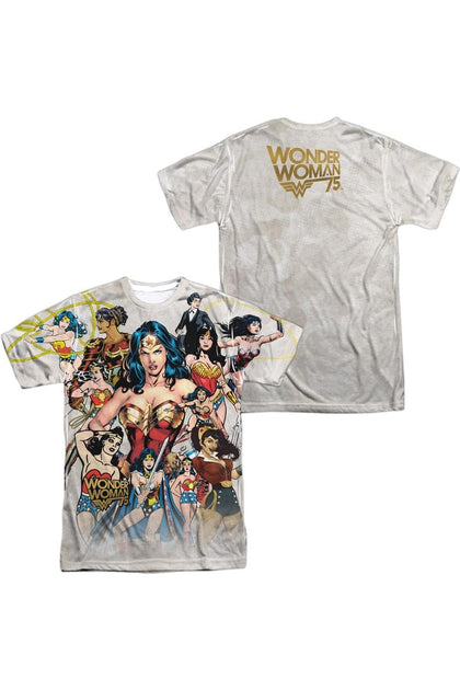 Gildan Wonder Woman 75th Collage Short Sleeve T-Shirt Multi Large 2
