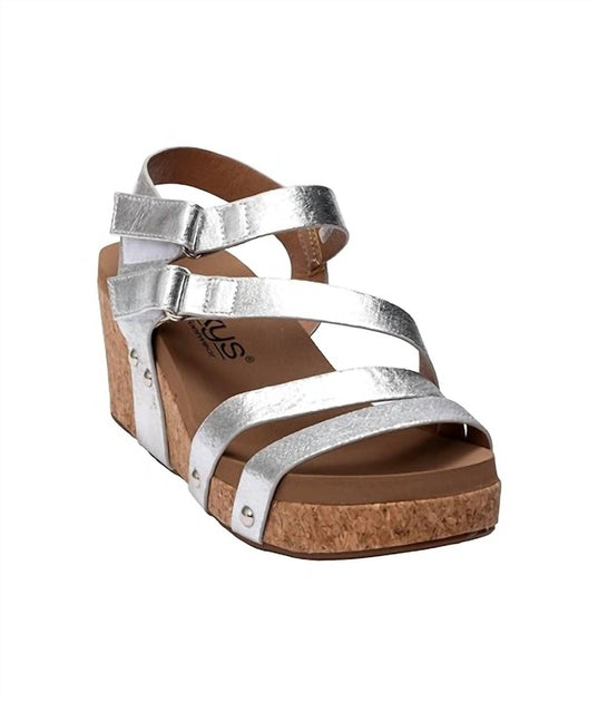 Corkys Giggle Wedge Sandal White US 9 3