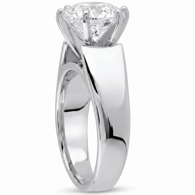 Pompeii3 Solitaire Engagement Ring White Gold US 7 4