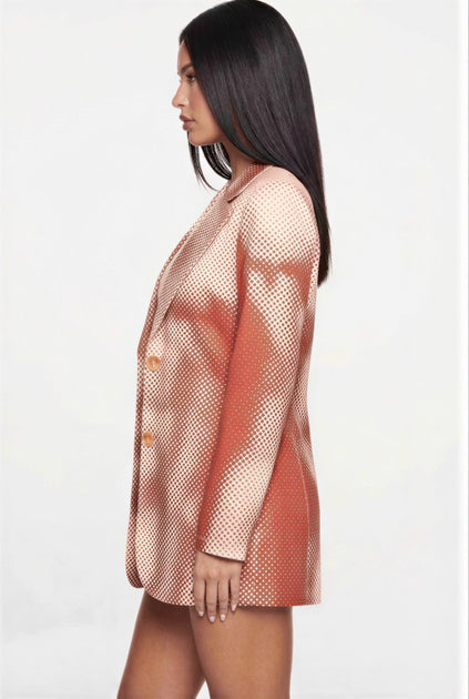 TRUEDAMES Blazerkleid mit Reverskragen Mini Pink Small 4