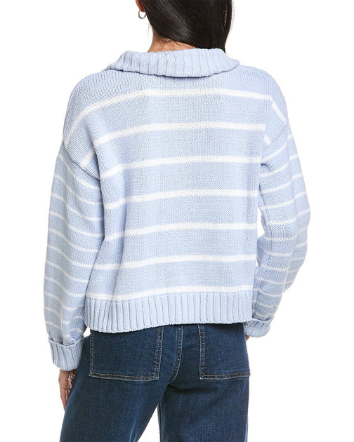 Splendid Zip Front Sweater Blue XS 3