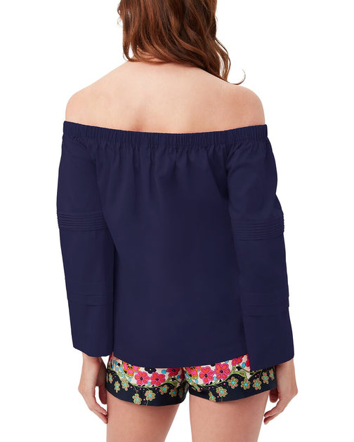Trina Turk Wavey Top Blue XS 3
