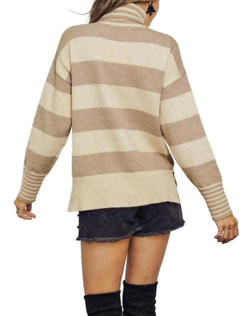 J.NNA Turtleneck Sweater Brown Large 3