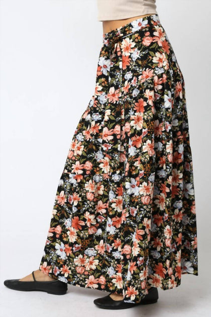 OLIVACEOUS Ayla Maxi Skirt Black Large 3