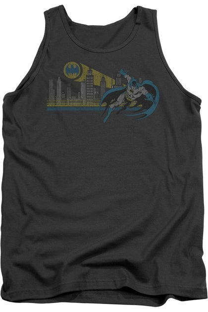 Gildan DC Comics Gotham Retro Tank Top Black Large 2