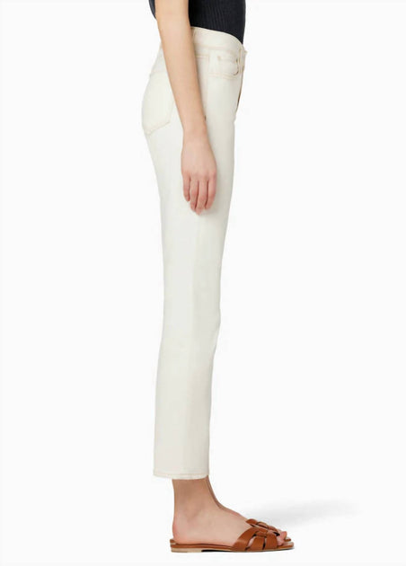 JOE'S Jeans Lara Mid Rise Cigarette Ankle Jeans White 30 3