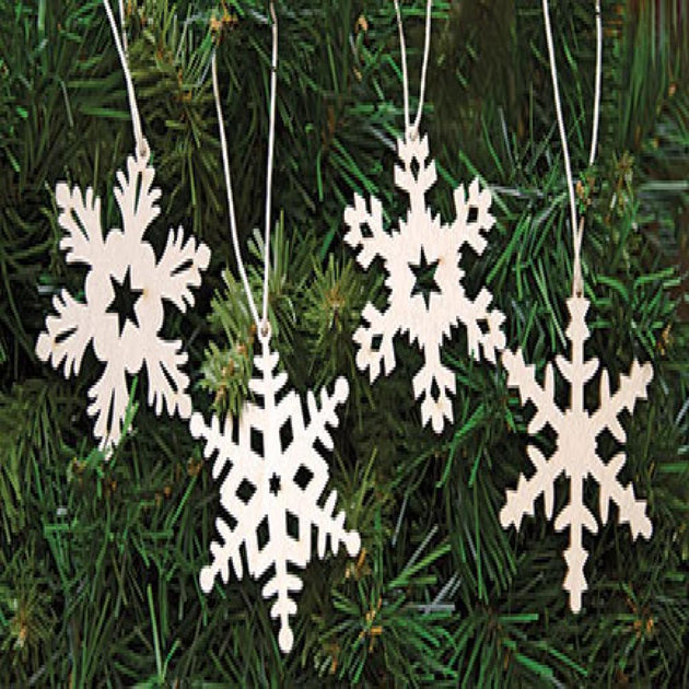 Hivvago 24 Set Snowflake Ornament White 2
