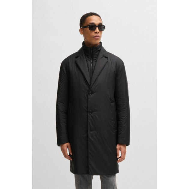 BOSS Lightweight water-repellent padded coat with zip-up inner