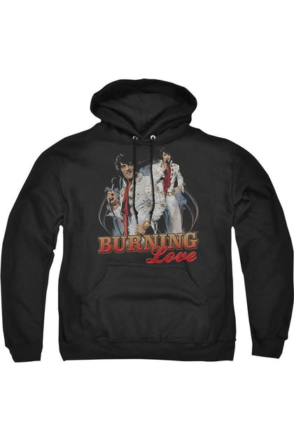 Gildan Elvis Presley Burning Love Hoodie Black XL 2