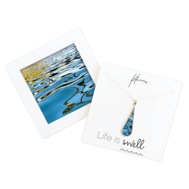 Foterra Jewelry Ripples Necklace Blue One Size 2
