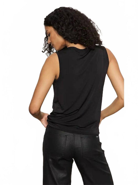 Sanctuary Soft Cowl Shell Sleeveless Top Black Large 3