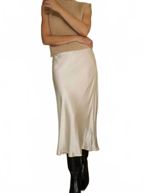 Nation LTD Mabel Bias Maxi Skirt Beige Medium 3