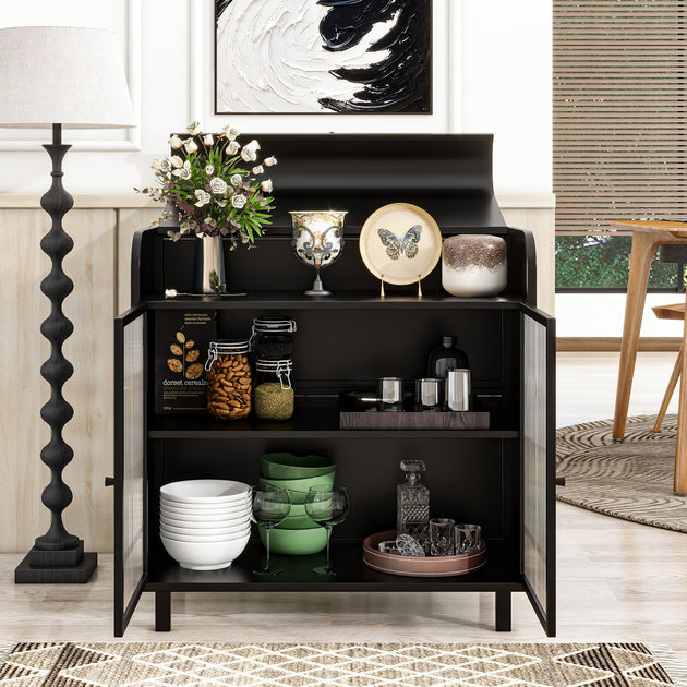 Streamdale Modern Sideboard Buffet Black 3