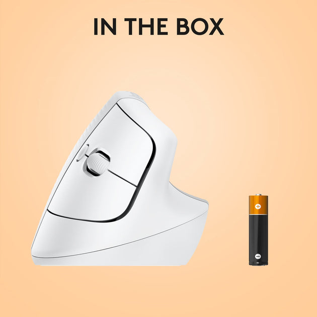 Logitech Lift pour Mac souris ergonomique Off-white 3