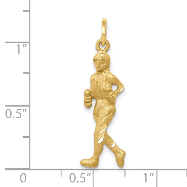 Diamond2Deal Runner Charm Yellow Gold 4
