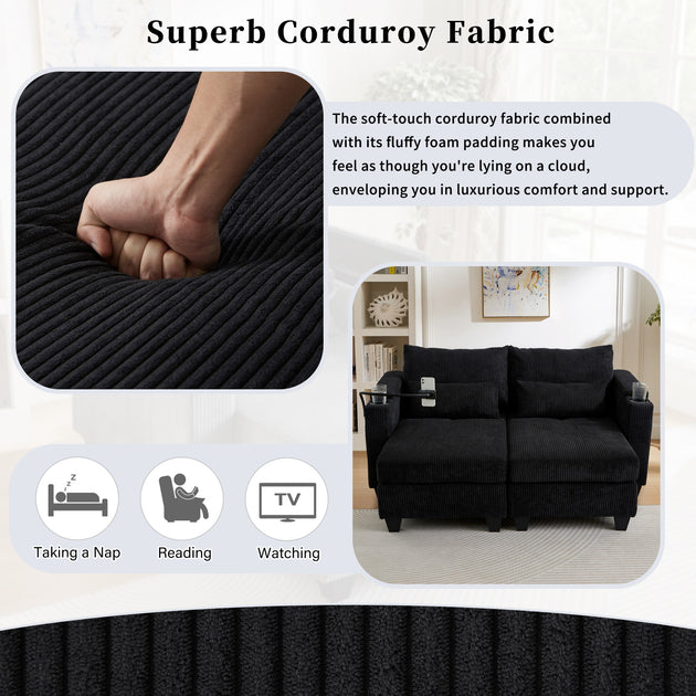 Streamdale Convertible Sleeper Sofa Gray 9