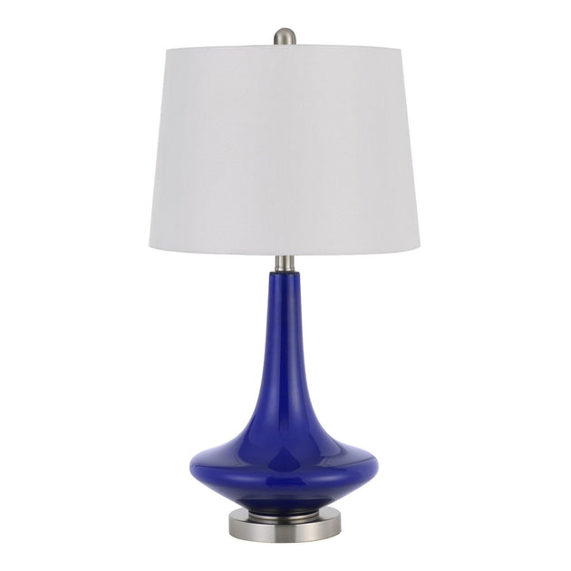 Hivvago Set of Two Bedside Table Lamps Silver 26in 3