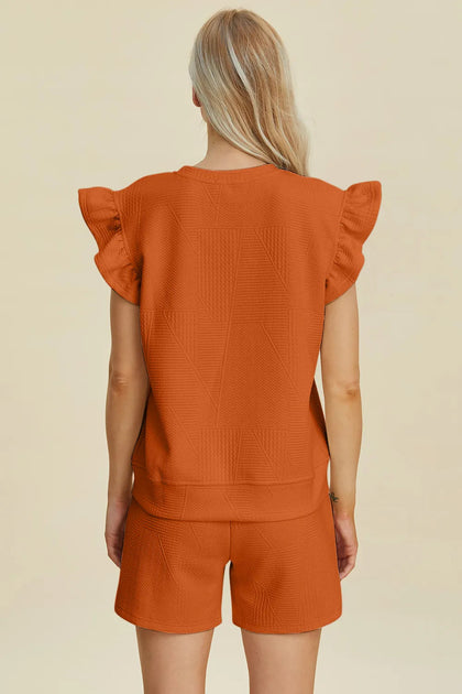 TRUEDAMES Button-Down Shirt Orange Small 5