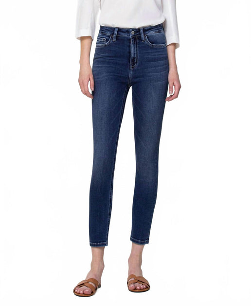 Flying Monkey High Rise Super Soft Crop Skinny Jeans Blue 30 2