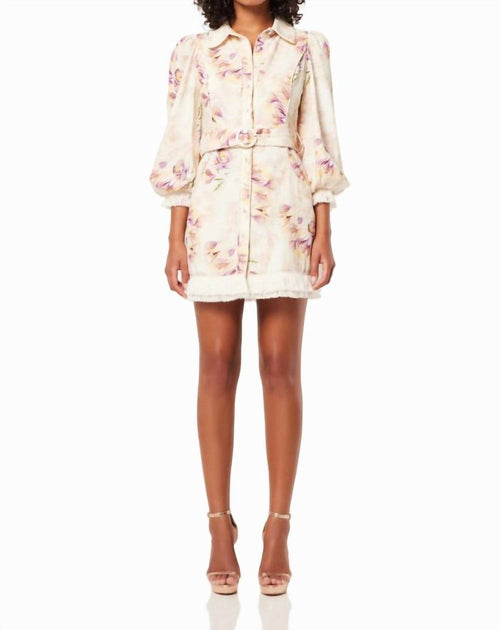 ELLIATT Agency Mini Dress Beige Small 2