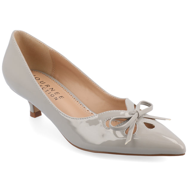 Journee Collection Lutana Kitten Heel Grey US 6 2