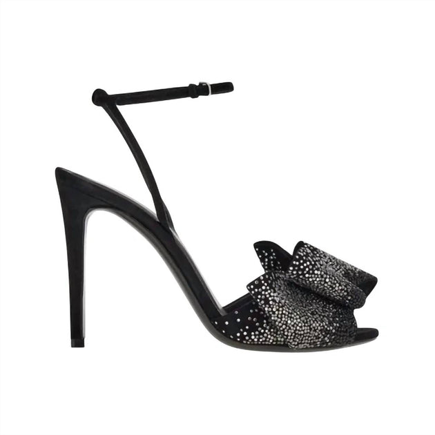Salvatore Ferragamo Double Bow Sandals Black US 8.5 2