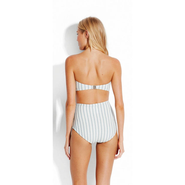 Seafolly High Waisted Bikini Bottom White US 4 3