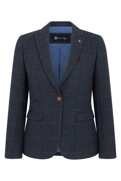 Infinity Women's Tweed Blazer Blue US 4 2