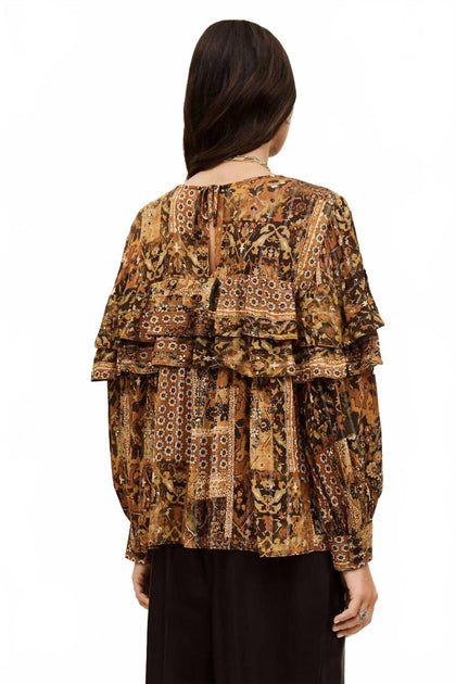 ba & sh Pixie Blouse Gold Small 4