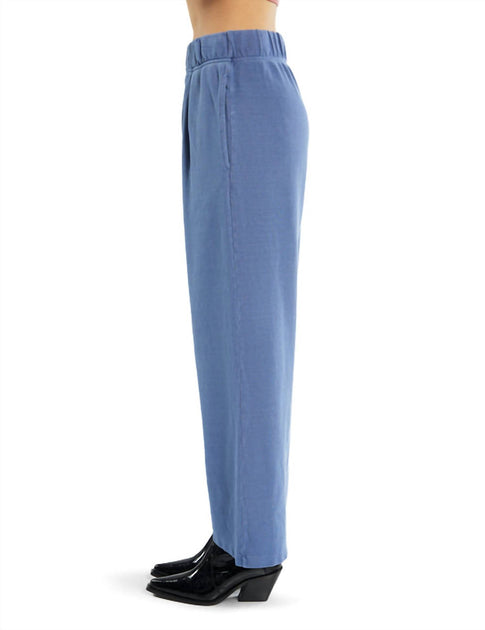 LES TIEN Penny Pleated Pant Blue XS 3