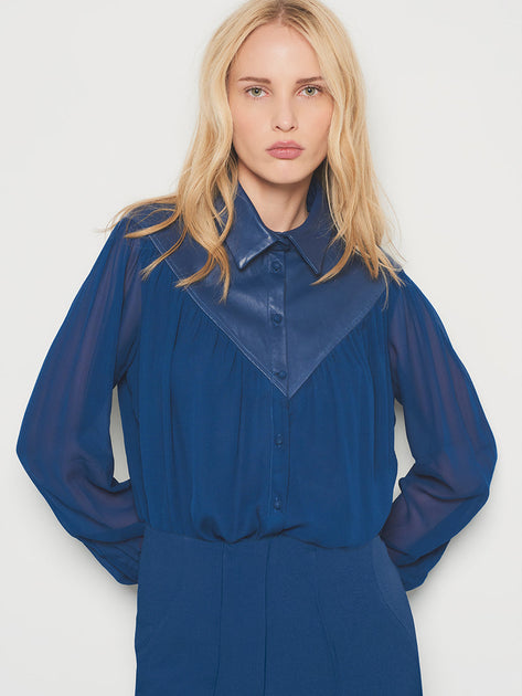AS by DF Jenna Blouse Blue Large 4