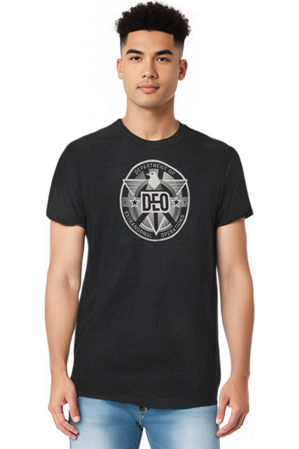 Gildan Supergirl Adult Heather Tee Black Large 4