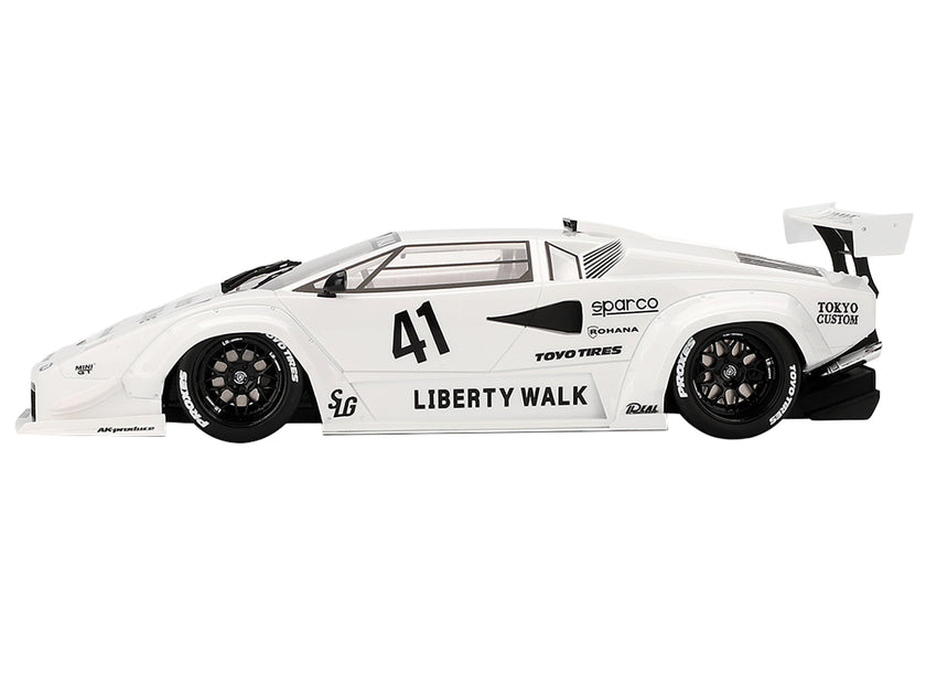 Top Speed Lamborghini Countach LB-WORKS #41 Blanc 1/18 4