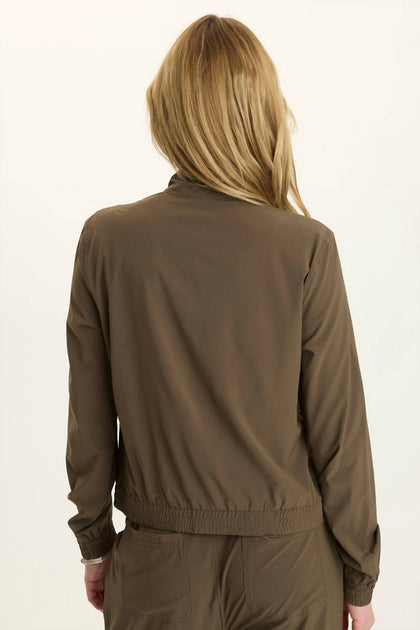 XCVI Quinn Bomber Jacket Brown Small 4